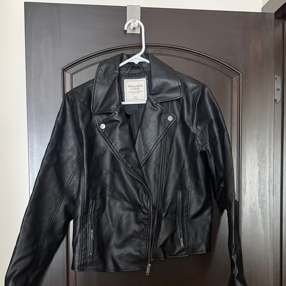 Abercrombie & Fitch Black Leather Jacket